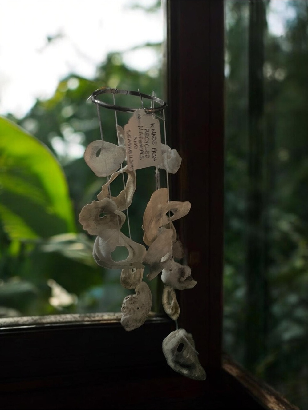 Handmade White Shell Wind Chime Home Art